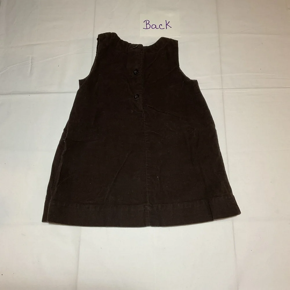 Baby Gap Girls 12-18 Month Sleeveless Corduroy Brown Dress